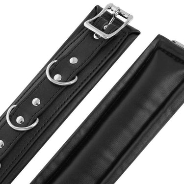 Polsini BDSM Eleganti con Fibbia di Blocco e Interno Imbottito